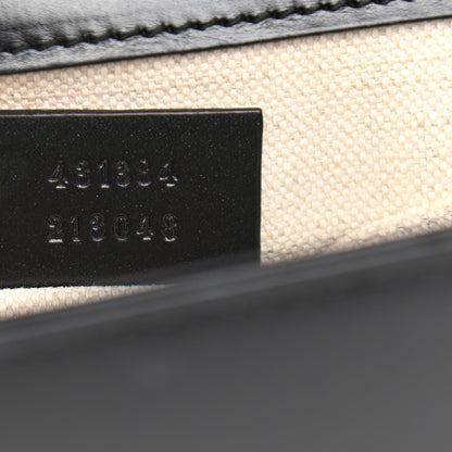 Gucci Knight Calfskin Small GG Marmont Chain Handle Bag Black 7 of 14
