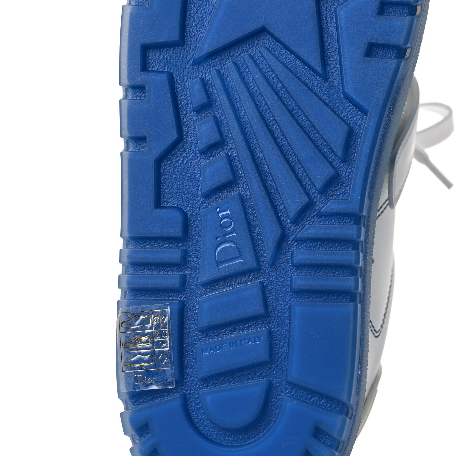 Christian Dior Calfskin Clear Rubber Dior-ID Platform Sneakers 39 White Deep Blue 9 of 9