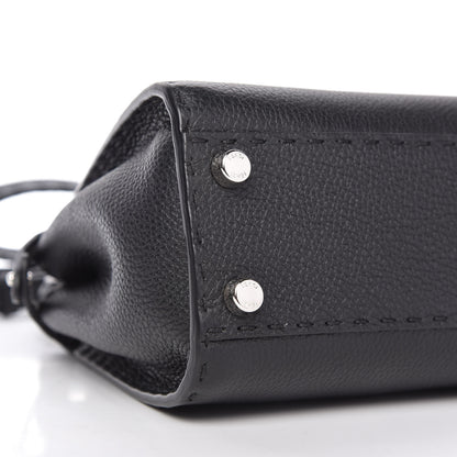 Fendi Cuoio Romano Selleria Bi-Color Mini Peekaboo Iconic Satchel Black Mou 6 of 9