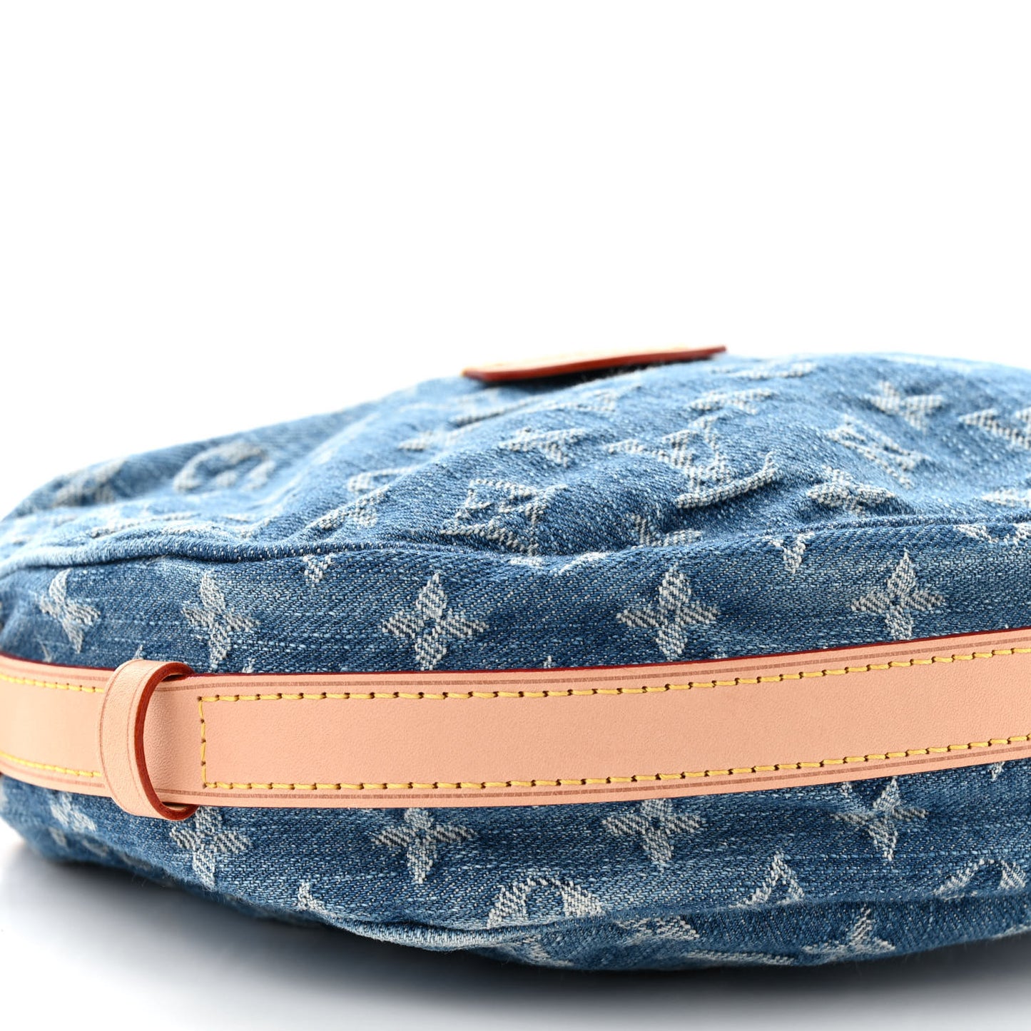 Monogram Denim Croissant MM Blue
