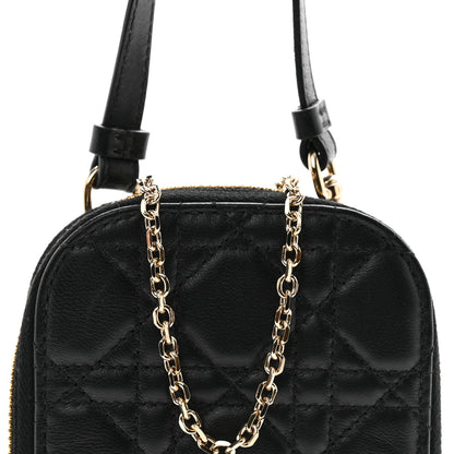 Christian Dior Lambskin Cannage Lady Dior Phone Holder Black 8 of 10