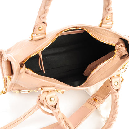Balenciaga Chevre Gold Metallic Edge Hardware Mini City Rose Des Sables 5 of 7