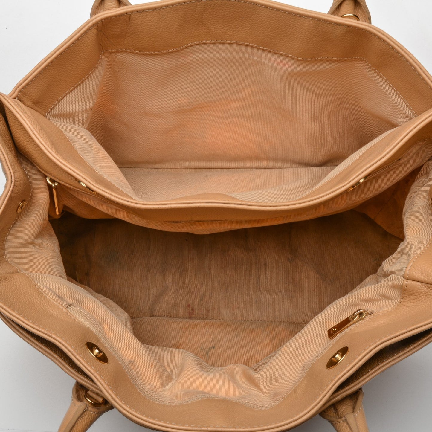 Calfskin Cerf Executive Shopper Tote Beige