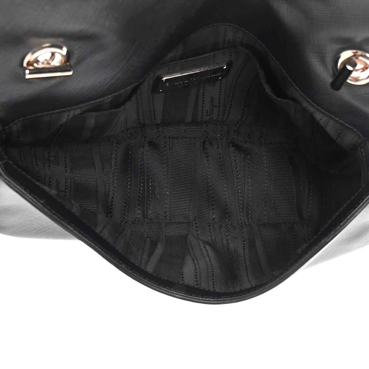 Printed Calfskin Rory Chain Shoulder Bag Black