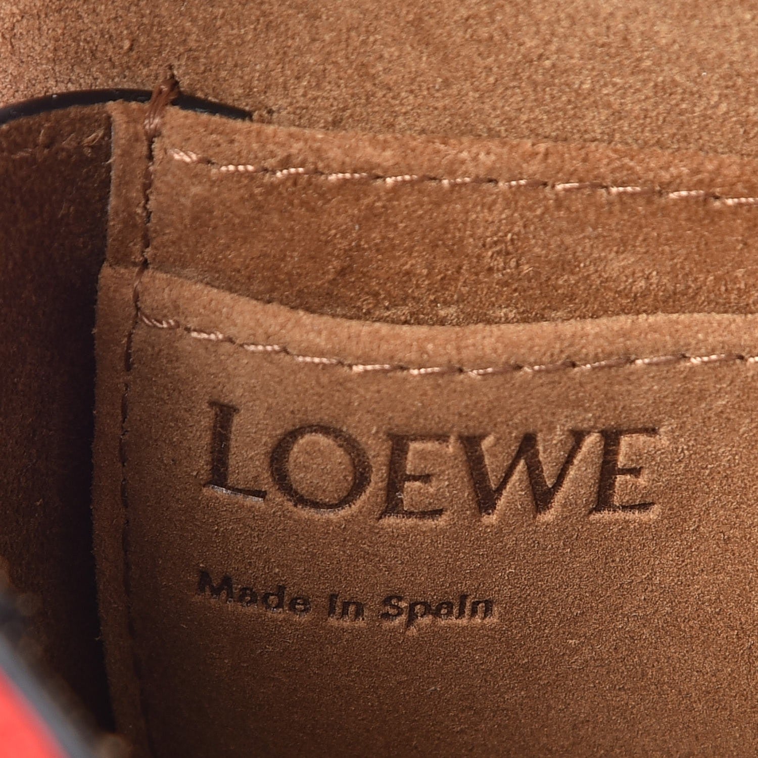Loewe Grained Calfskin Mini Gate Crossbody Bag Scarlet Burnt Red 7 of 7