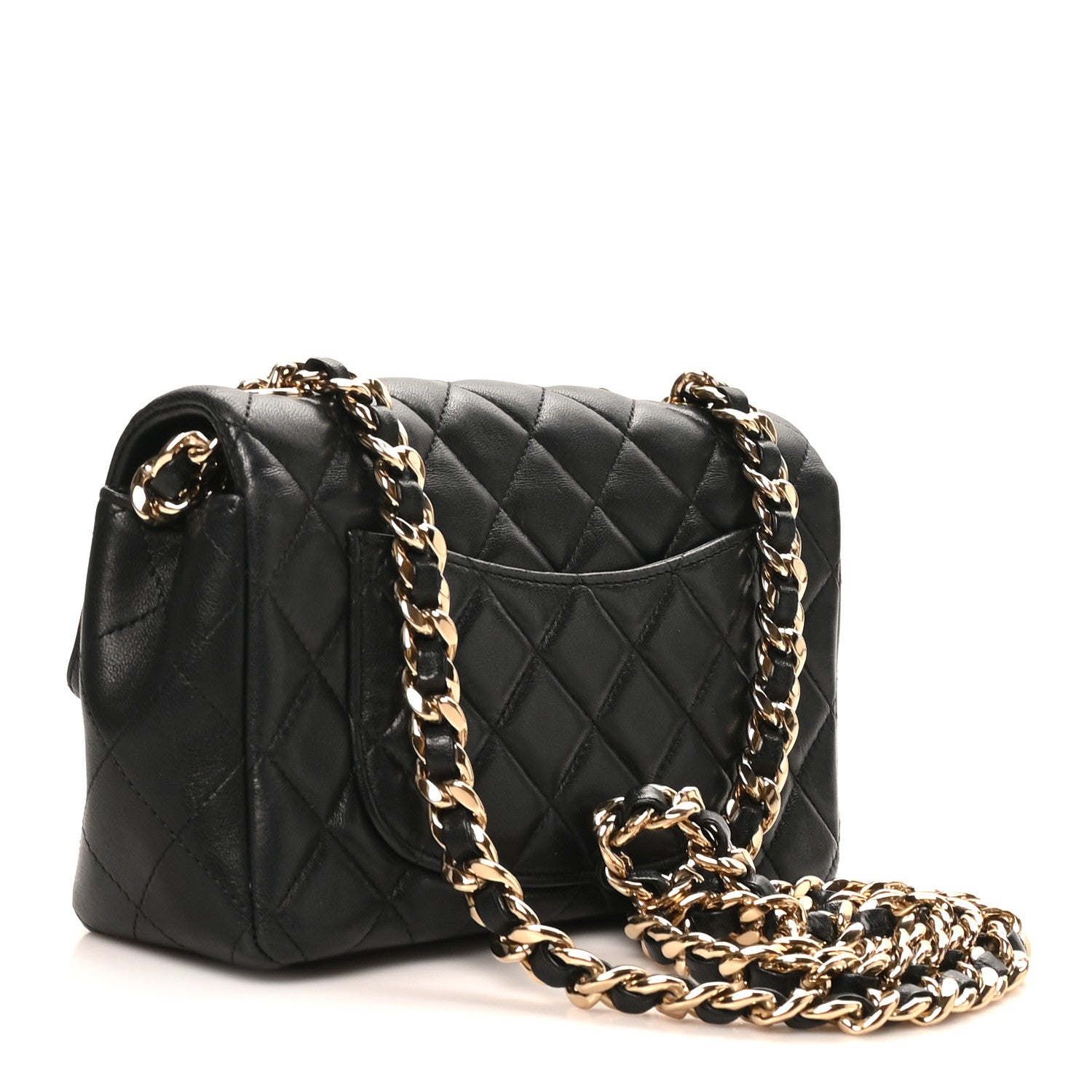 Chanel Lambskin Quilted Mini Coco Charms Rectangular Flap Black 3 of 10