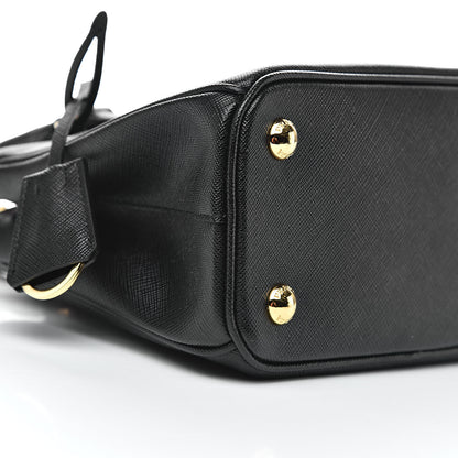 Prada Saffiano Lux Mini Galleria Double Zip Tote Black 8 of 10