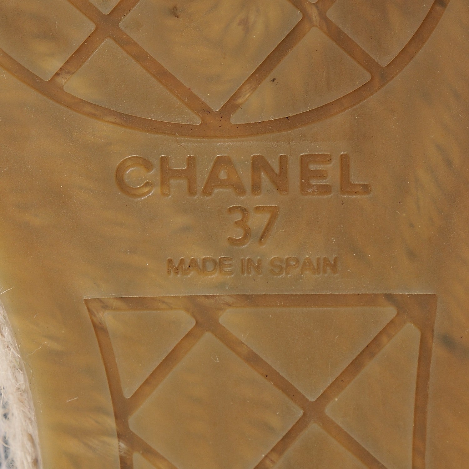 Chanel Grained Calfskin CC Espadrilles 37 Navy Black 7 of 11