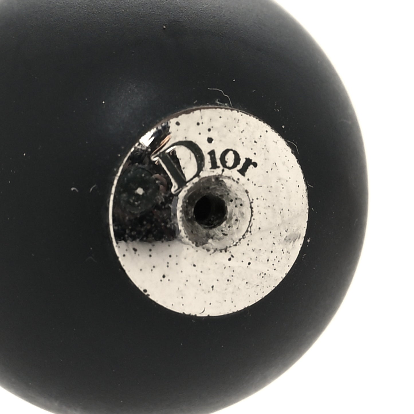 Mise En Dior Tribal Earrings Matte Black Pearl