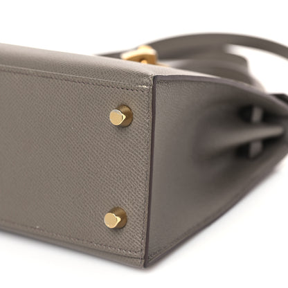 Hermes Epsom Kelly Sellier 25 Etain 9 of 10