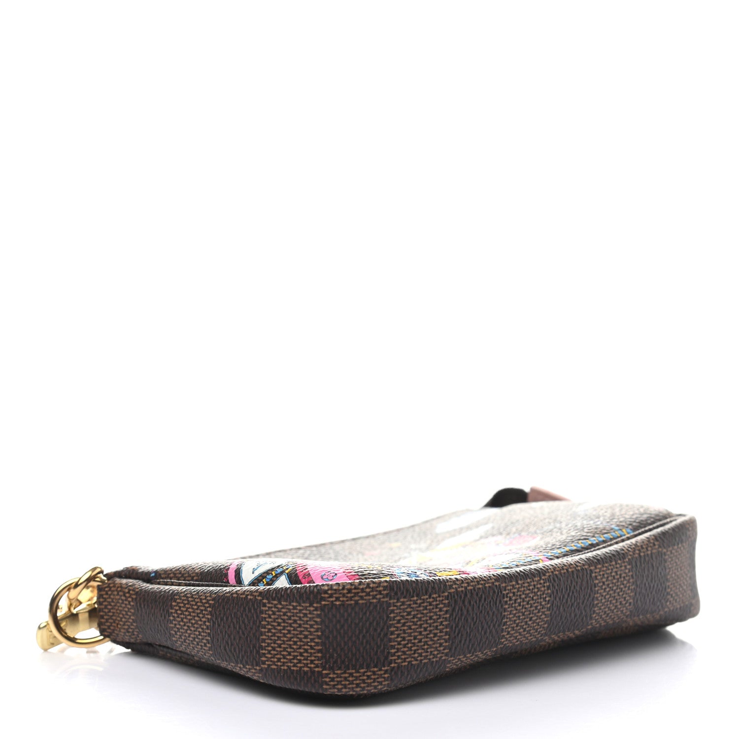 Louis Vuitton Damier Ebene 2020 Christmas Animation Big Wheel Mini Pochette Accessories Rose Ballerine 4 of 7