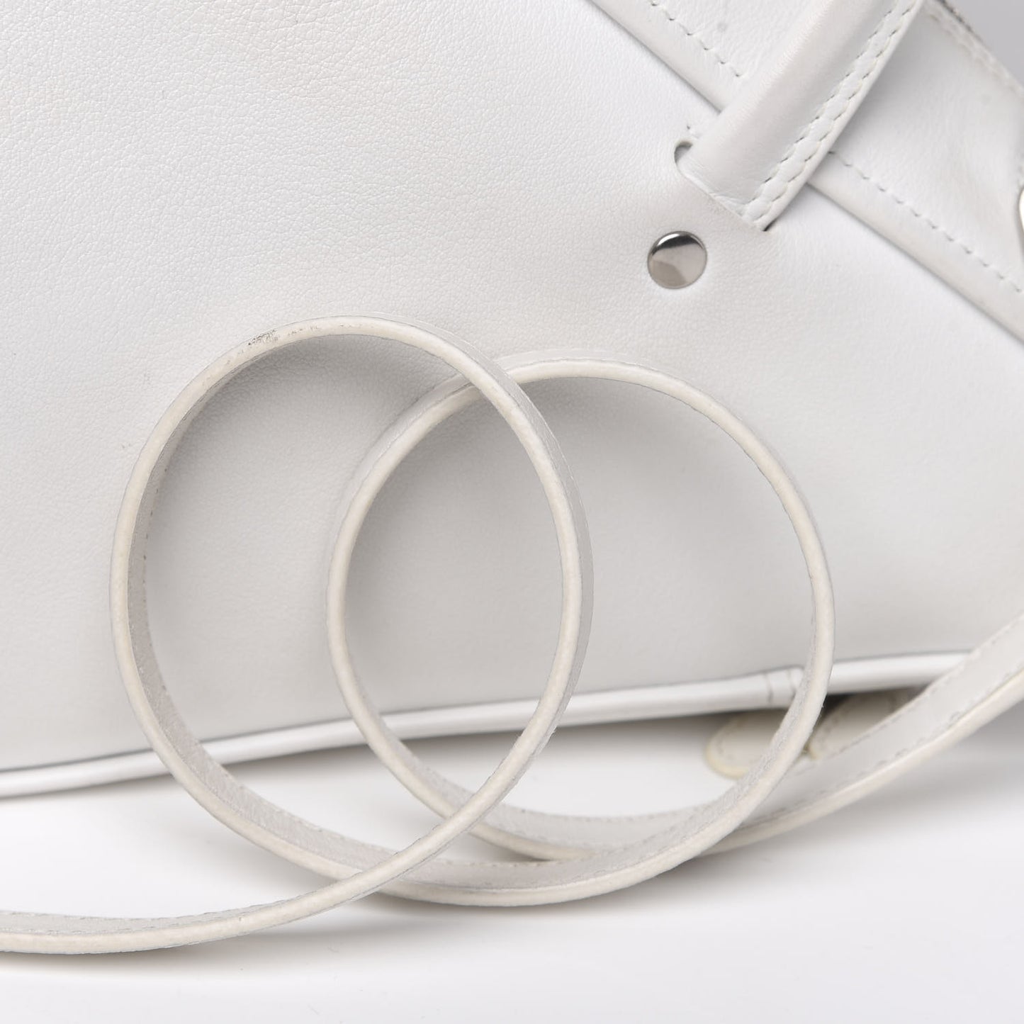 Calfskin S Triangle Duffle White