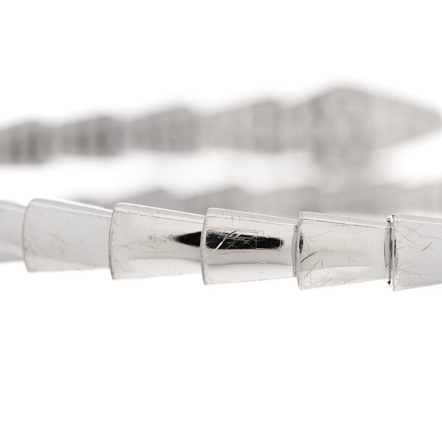 18K White Gold Serpenti Viper Bracelet M