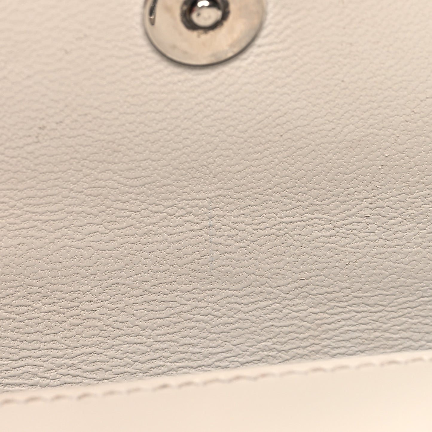 Shiny Box Calfskin Hourglass Top Handle Bag XS Chalky White