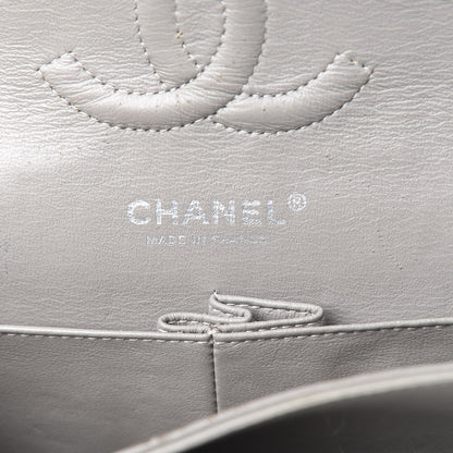 Chanel Striated Patent Quilted Medium Double Flap Gold 5 of 15