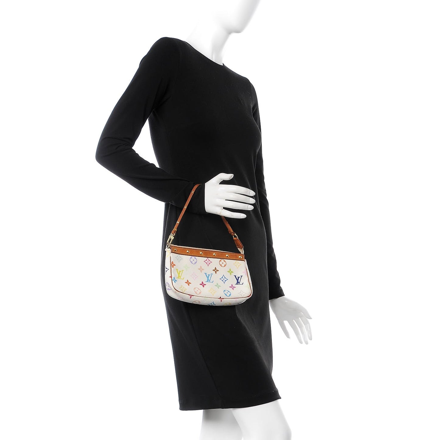 Monogram Multicolor Pochette Accessories White