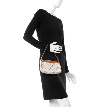 Louis Vuitton Monogram Multicolor Pochette Accessories White 2 of 6