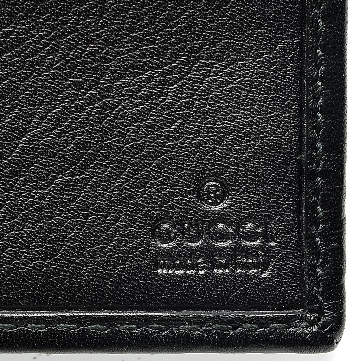 Gucci Guccissima Margaux Calfskin Metal Bar Chain Wallet Black 6 of 6