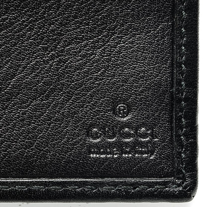 Gucci Guccissima Margaux Calfskin Metal Bar Chain Wallet Black 6 of 6