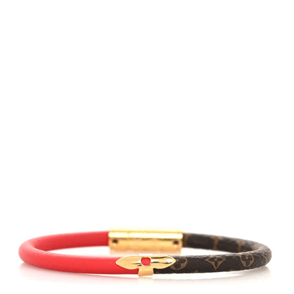 Louis Vuitton Monogram Daily Confidential Bracelet 19 Red 3 of 5