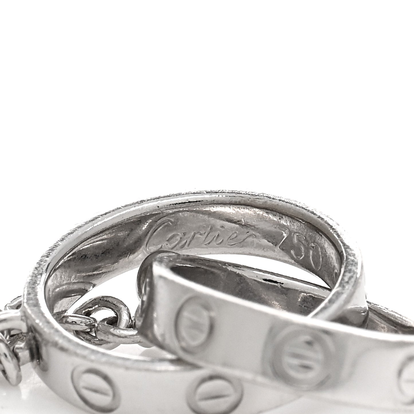18K White Gold Interlocking LOVE Bracelet