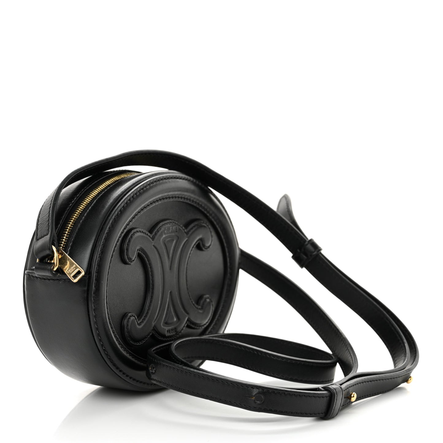 Smooth Calfskin Cuir Triomphe Oval Bag Black