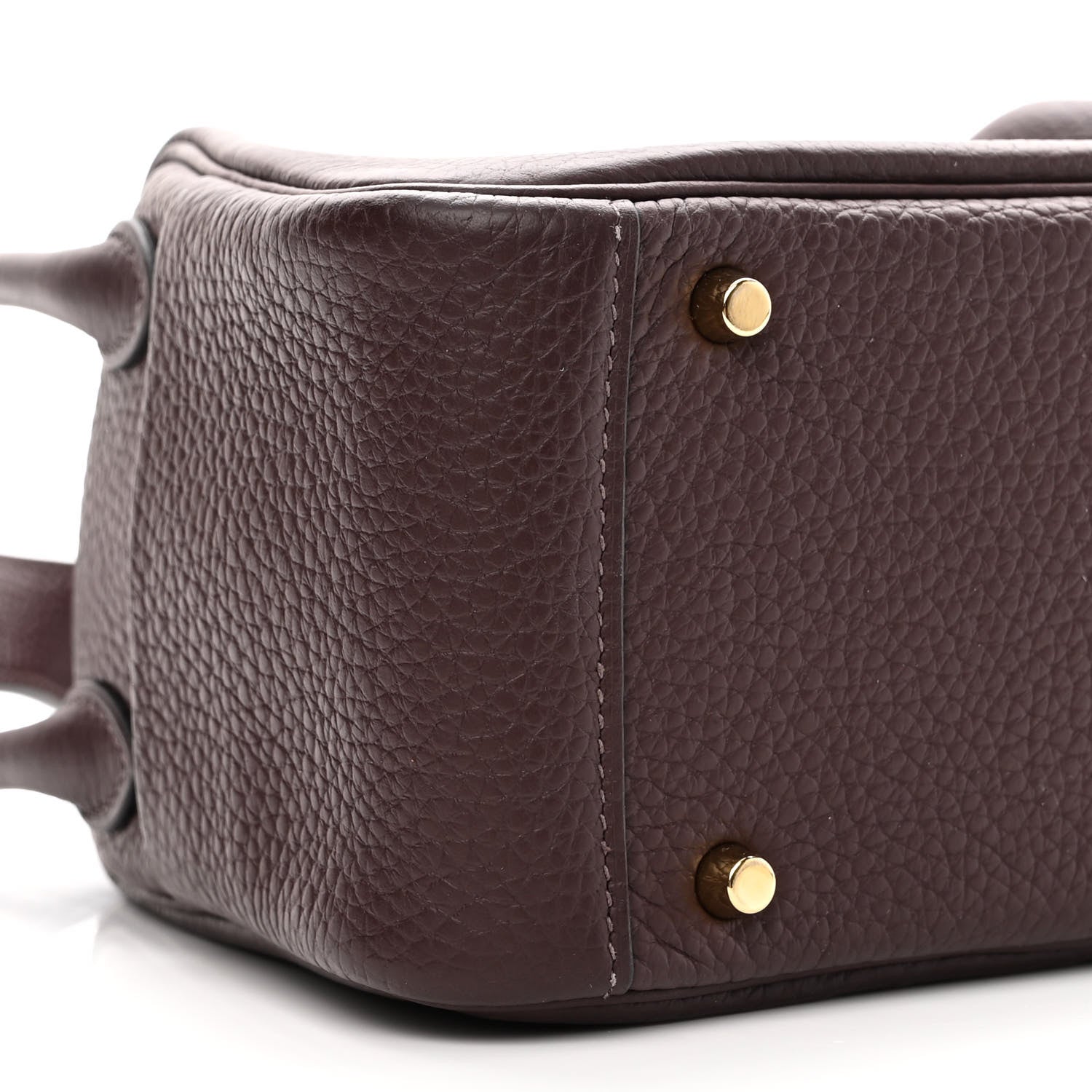 Hermes Taurillon Clemence Mini Lindy 20 Rouge Sellier 7 of 10