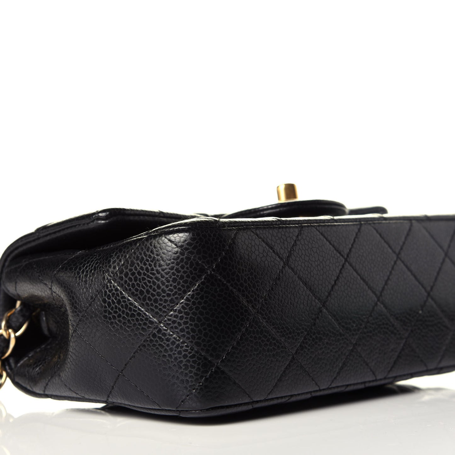 Caviar Quilted Mini Rectangular Flap Black
