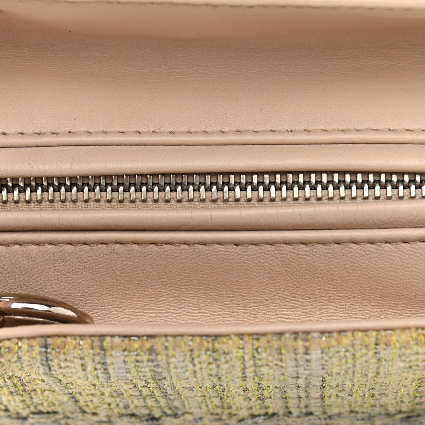 Tweed Medium Lady Dior Green Multicolor