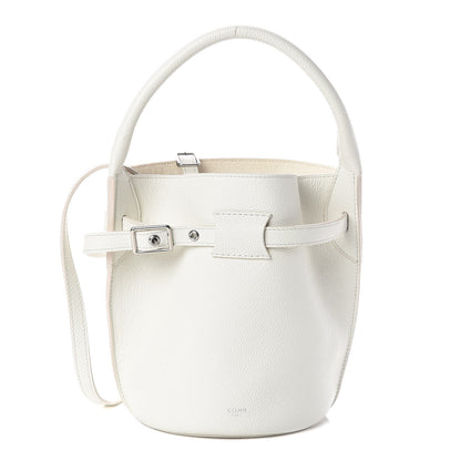 Celine Supple Grained Calfskin Nano Big Bag Bucket White 1 of 9