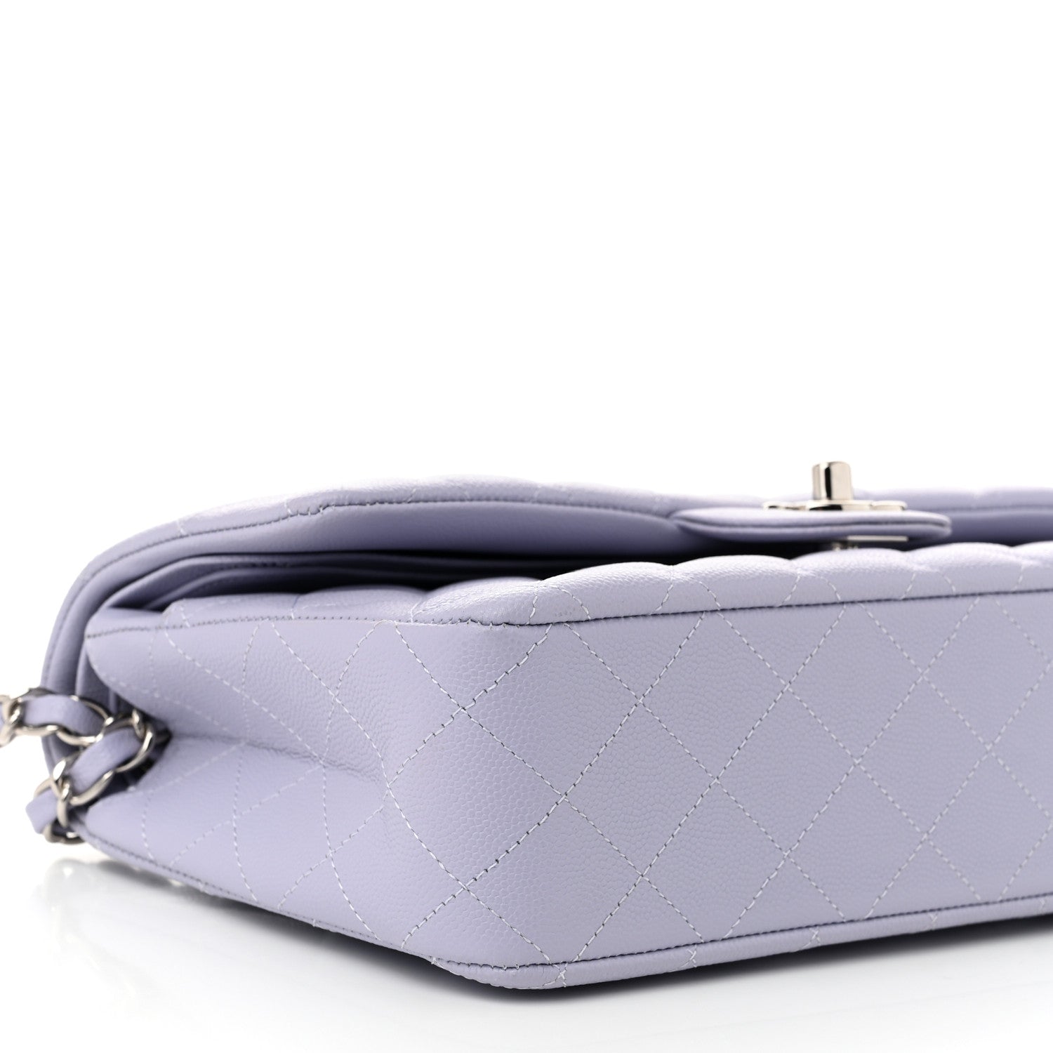 Chanel Caviar Quilted Medium Double Flap Light Purple 9 of 11