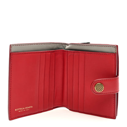 Bottega Veneta Nappa Intrecciato Tri-Fold Wallet Red 5 of 6