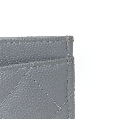 Chanel Caviar Quilted Card Holder Grey 10 of 11