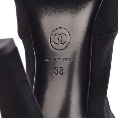 Chanel Suede Short Boots 38 Black 8 of 10