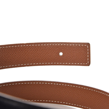 Hermes Box Courchevel Constance 24mm H Belt 65 Black Gold 5 of 8