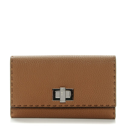 Fendi Cuoio Romano Selleria Peekaboo Continental Wallet Mou 1 of 10