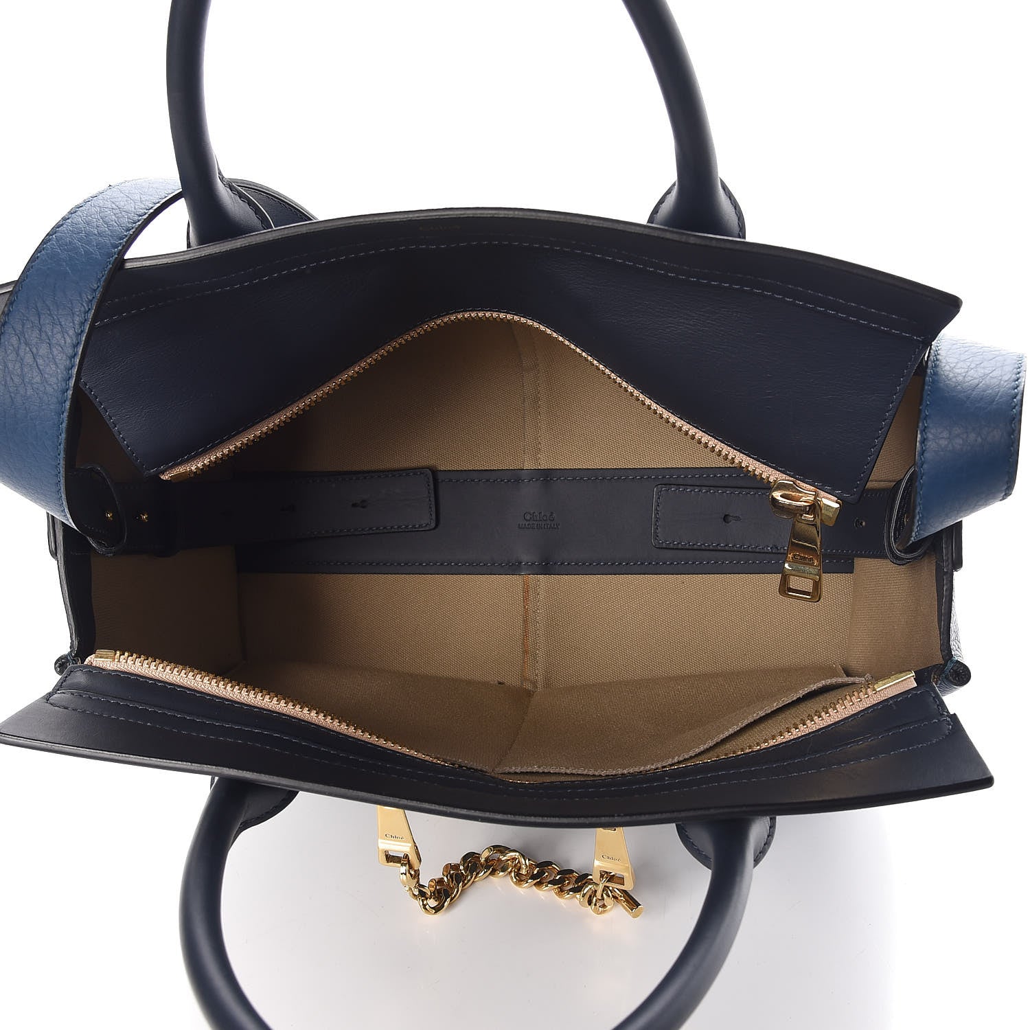 Chloe Grained Calfskin Medium Cate Satchel Blue 5 of 6