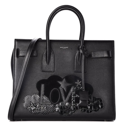 Saint Laurent Calfskin Love Patchwork Small Sac De Jour Black 1 of 10