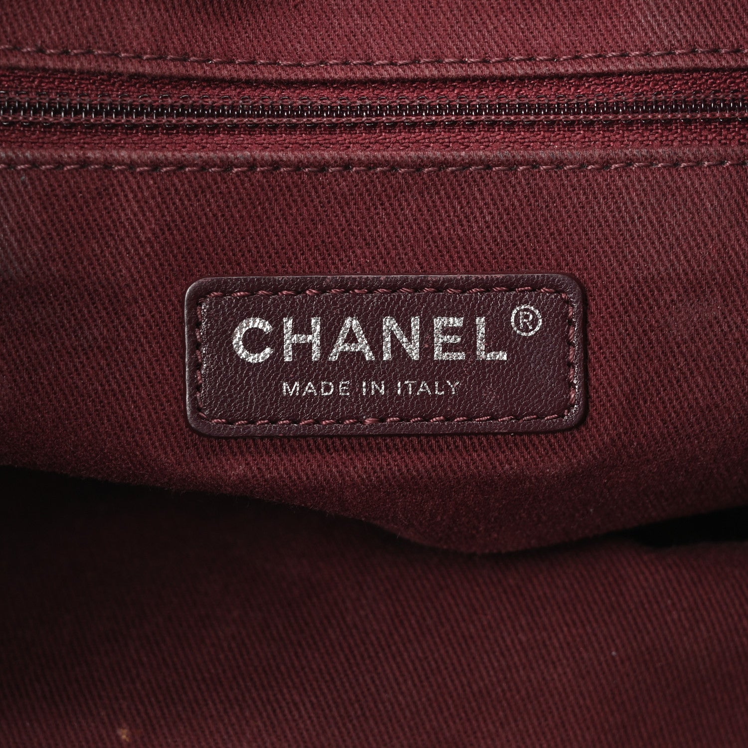 Chanel Glazed Calfskin Quilted Tote Navy 7 of 11