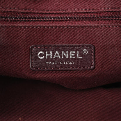 Chanel Glazed Calfskin Quilted Tote Navy 7 of 11