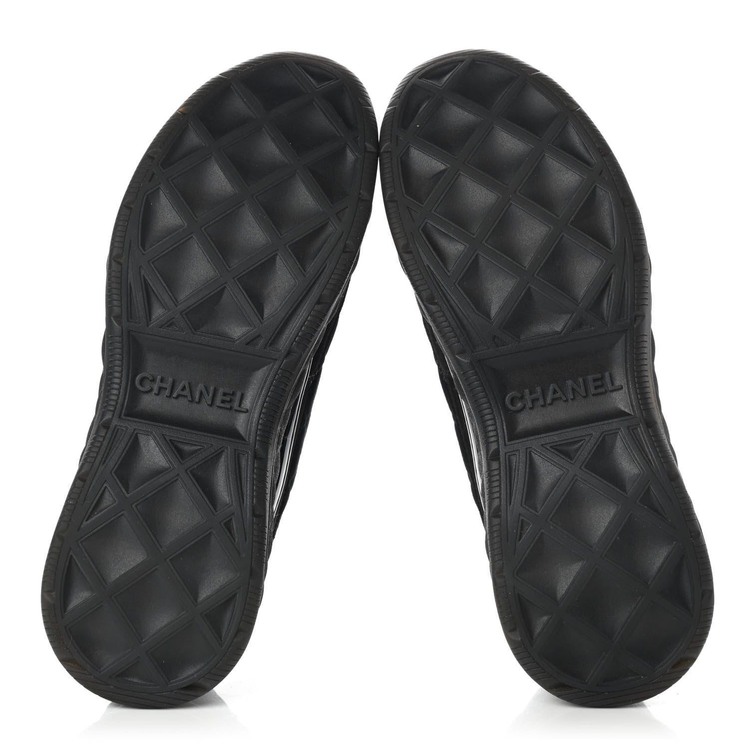 Chanel Suede Calfskin Mixed Fibers CC Sneakers 40 Black 5 of 10