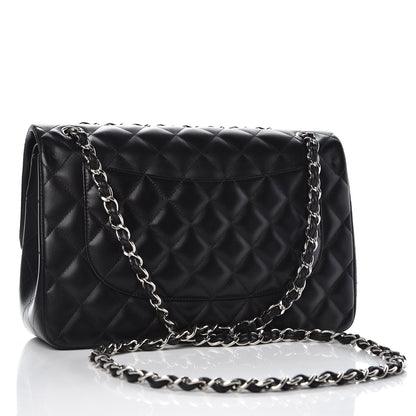 Chanel Lambskin Quilted Jumbo Double Flap Black 3 of 9