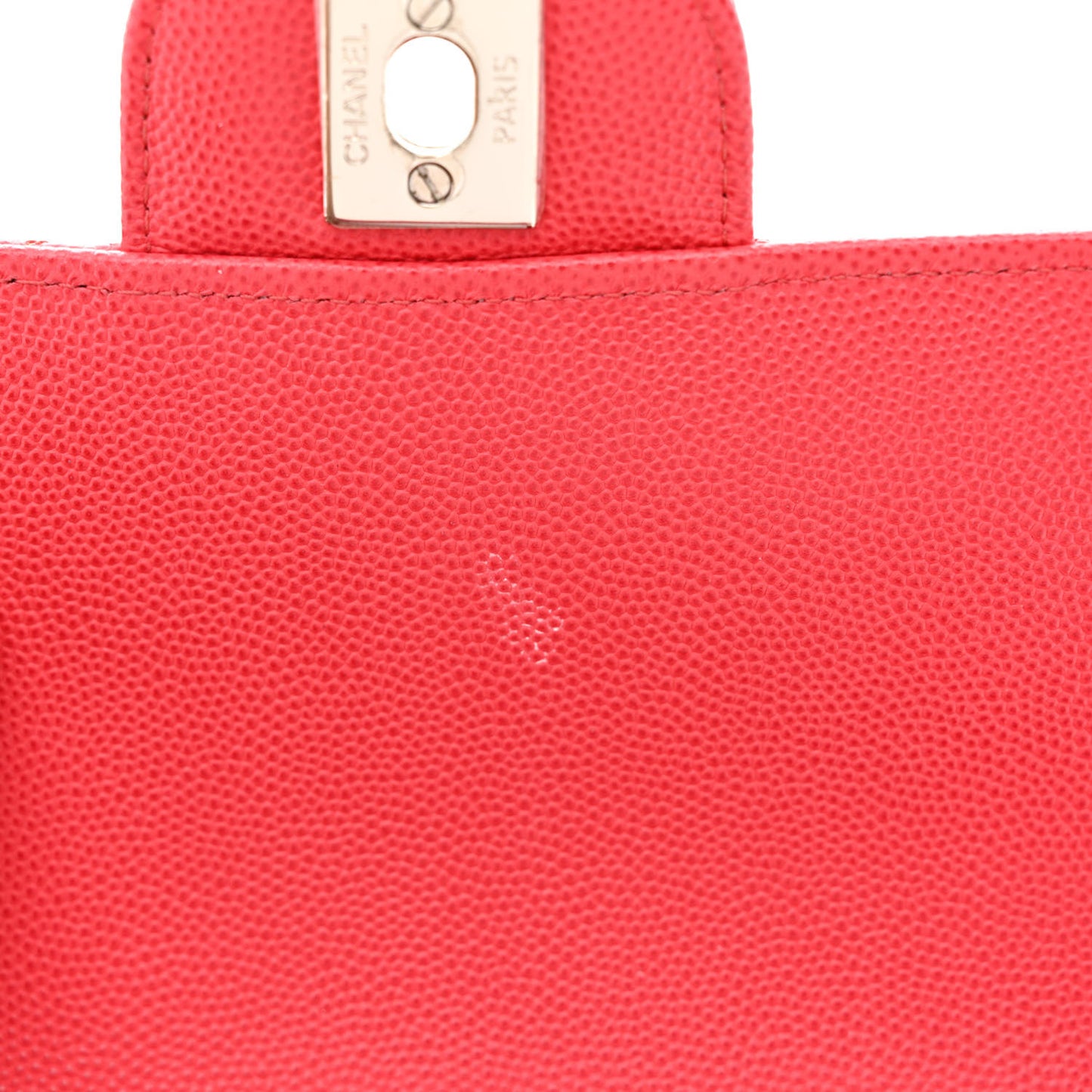 Caviar Quilted Mini Rectangular Flap Red