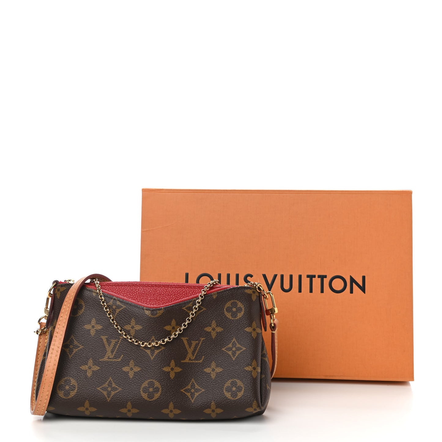 Monogram Pallas Clutch Cherry