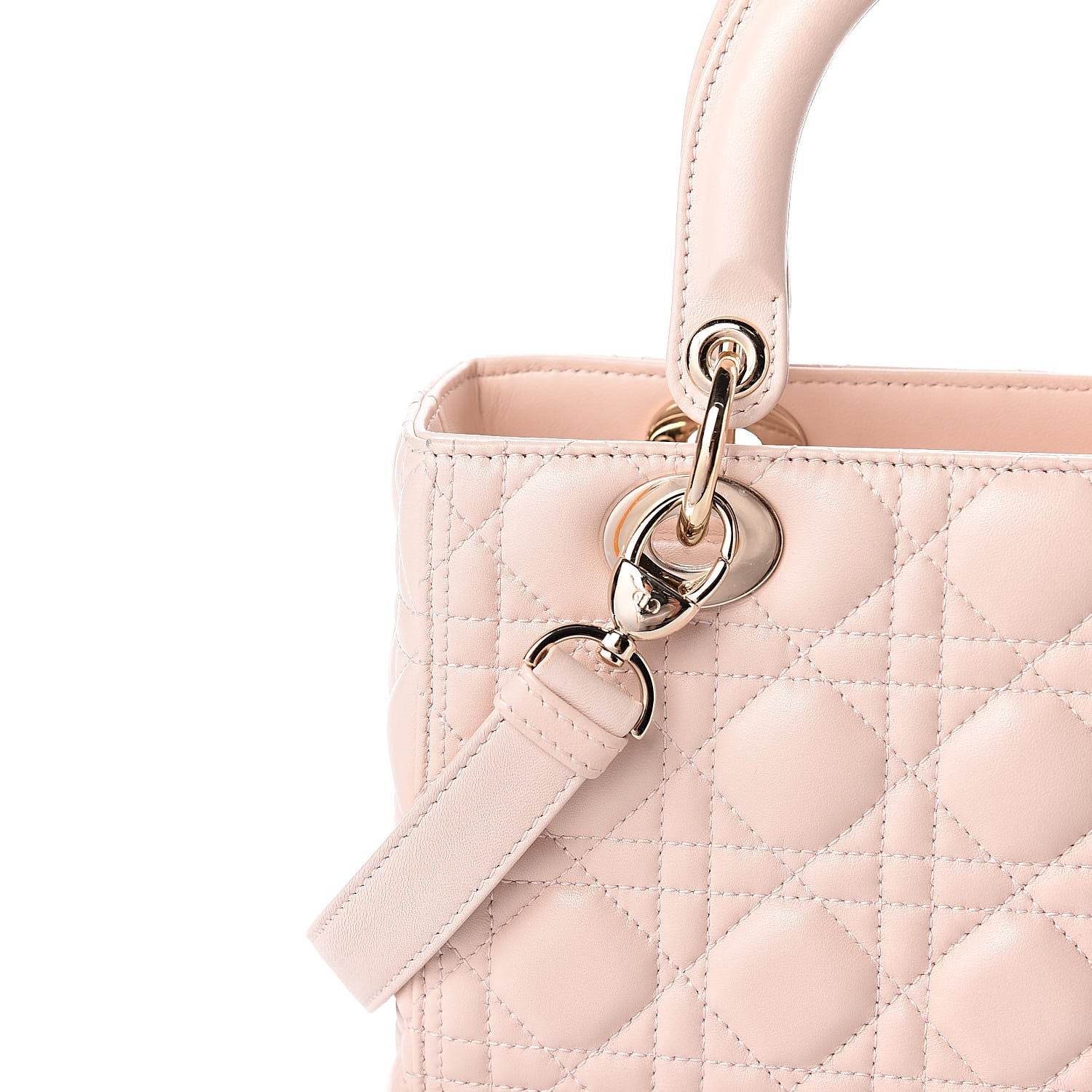 Christian Dior Lambskin Cannage Medium Lady Dior Light Pink 13 of 18