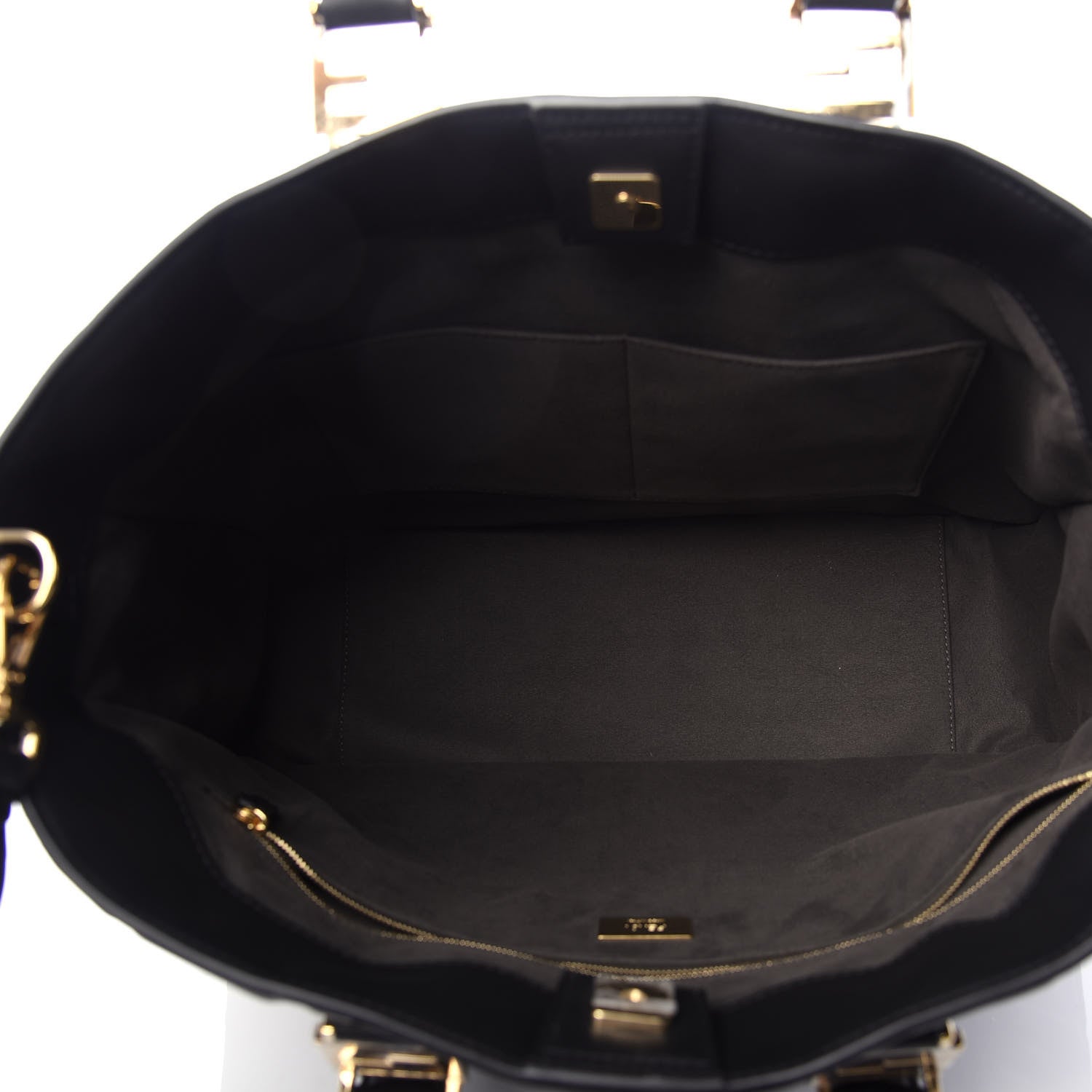 Fendi Nappa FF 1974 Embossed Medium FF Tote Black 5 of 10