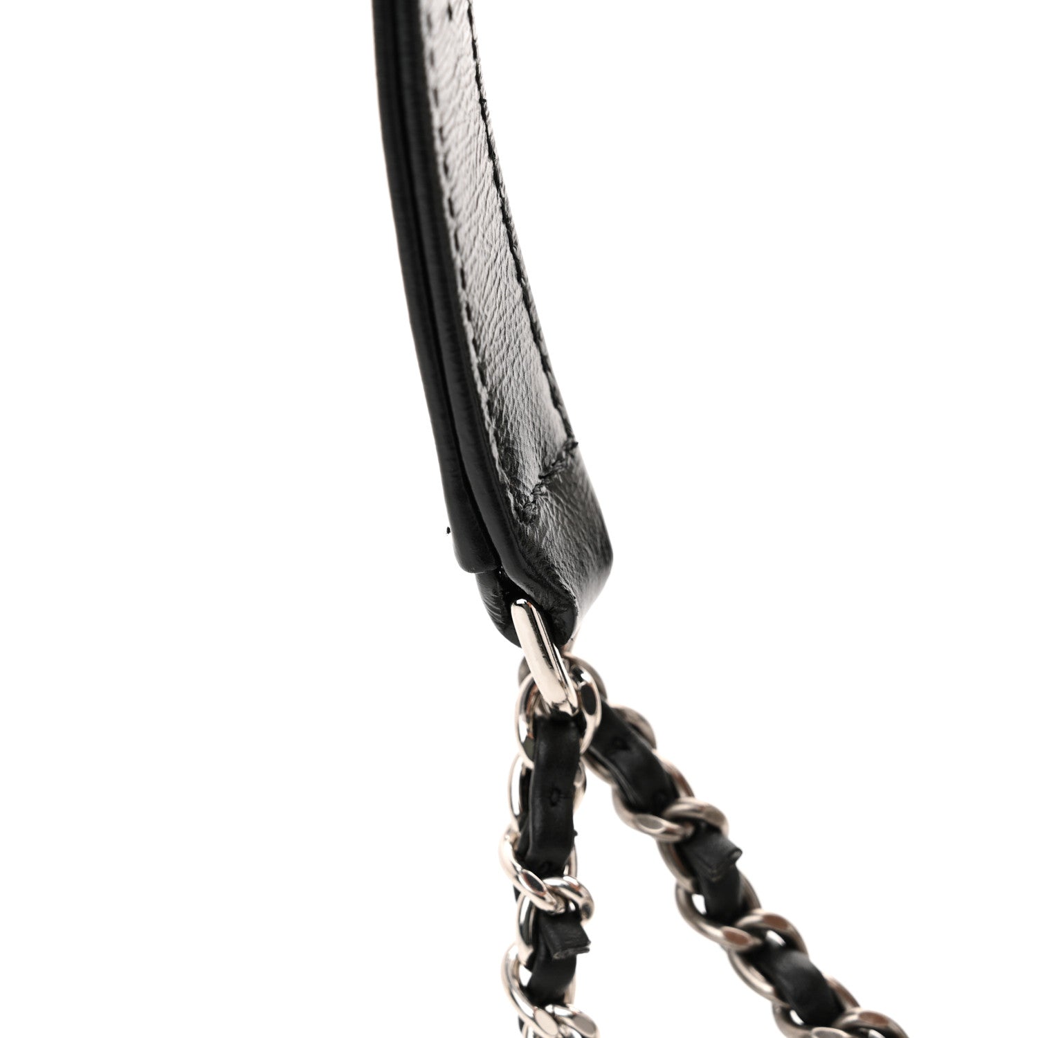 Chanel Aged Calfskin Quilted Small Gabrielle Hobo Black White 11 of 11