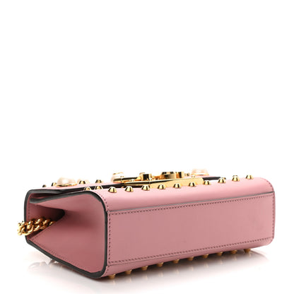 Gucci Calfskin Studded Small Padlock Shoulder Bag Carmine Rose 4 of 10