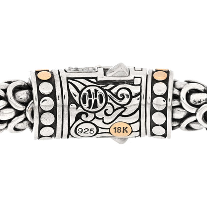 John Hardy Sterling Silver 18K Yellow Gold Diamond 8mm Naga Bracelet 3 of 3