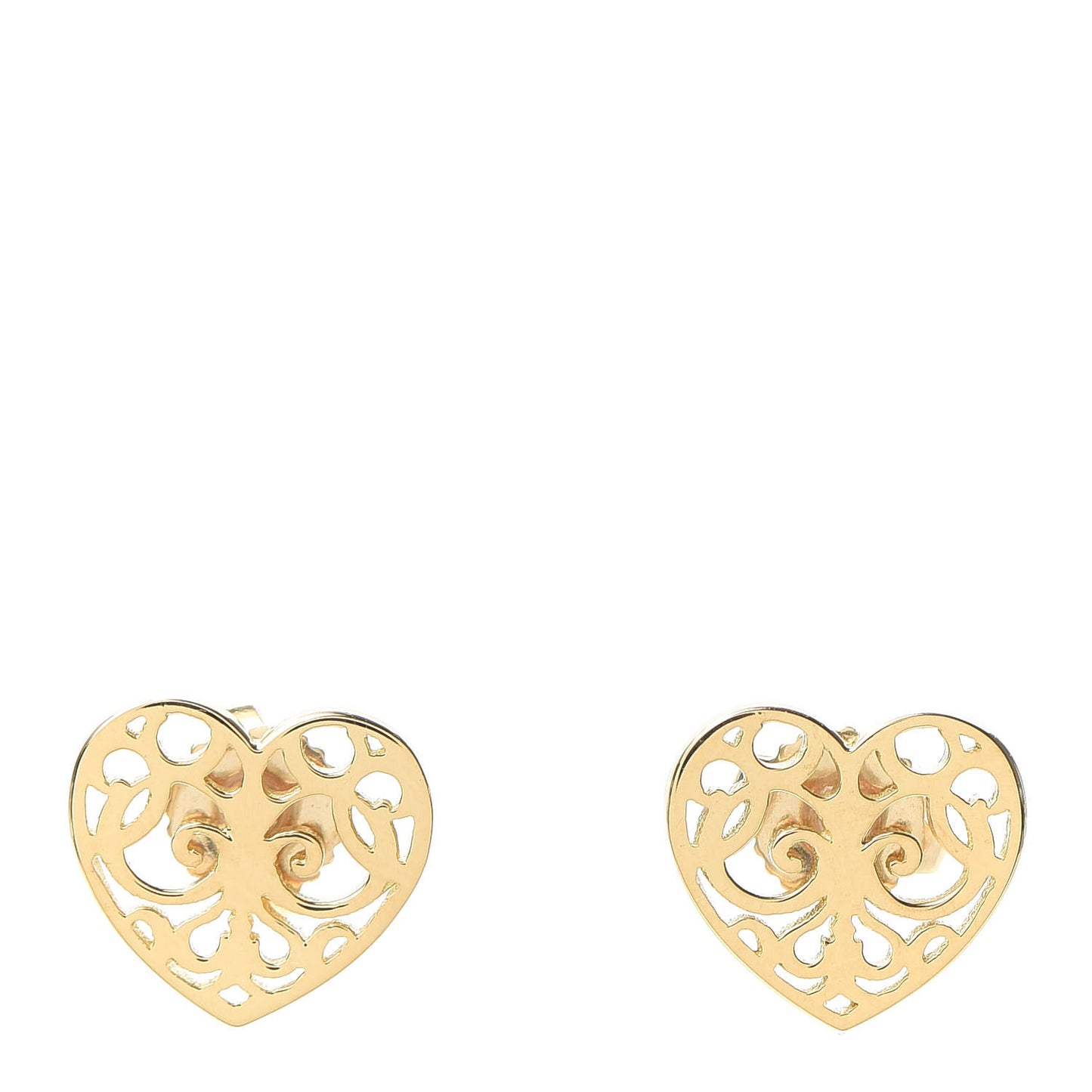 18K Yellow Gold Enchant Heart Earrings